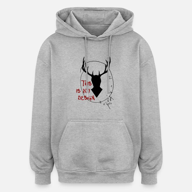 Hannibal - This is my des - Sweat à capuche oversize unisexe - gris chiné