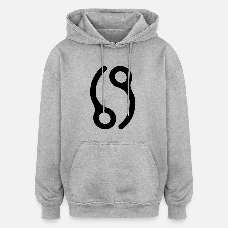 69 Pins de clôture - Sweat à capuche oversize unisexe - gris chiné