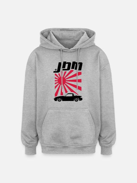JDM MX-5 NA - Oversized Unisex Hoodie - Grau meliert