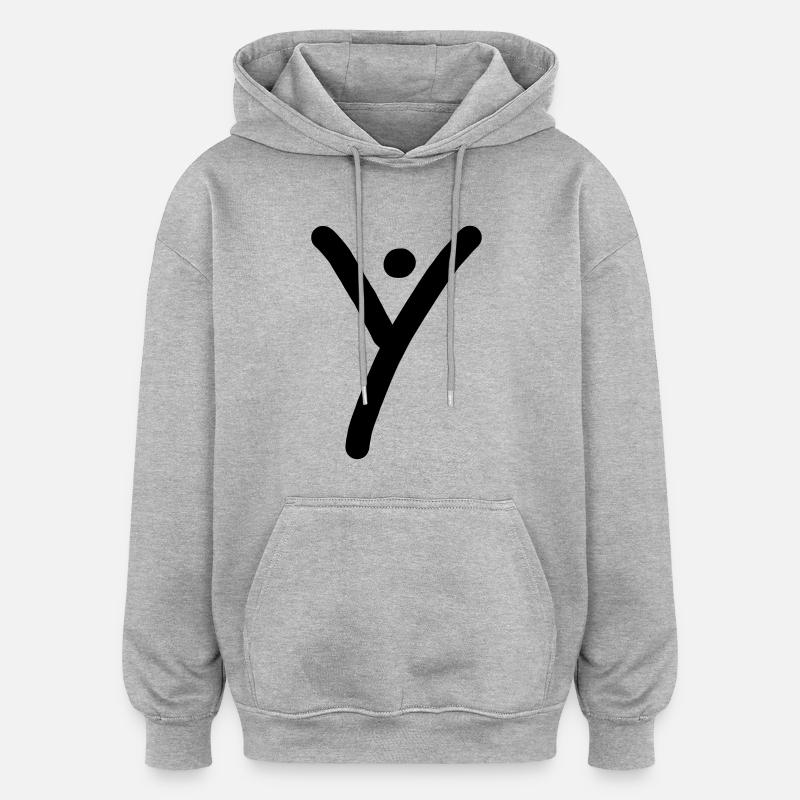 iYpsilon iY - Oversized Unisex Hoodie - Grau meliert