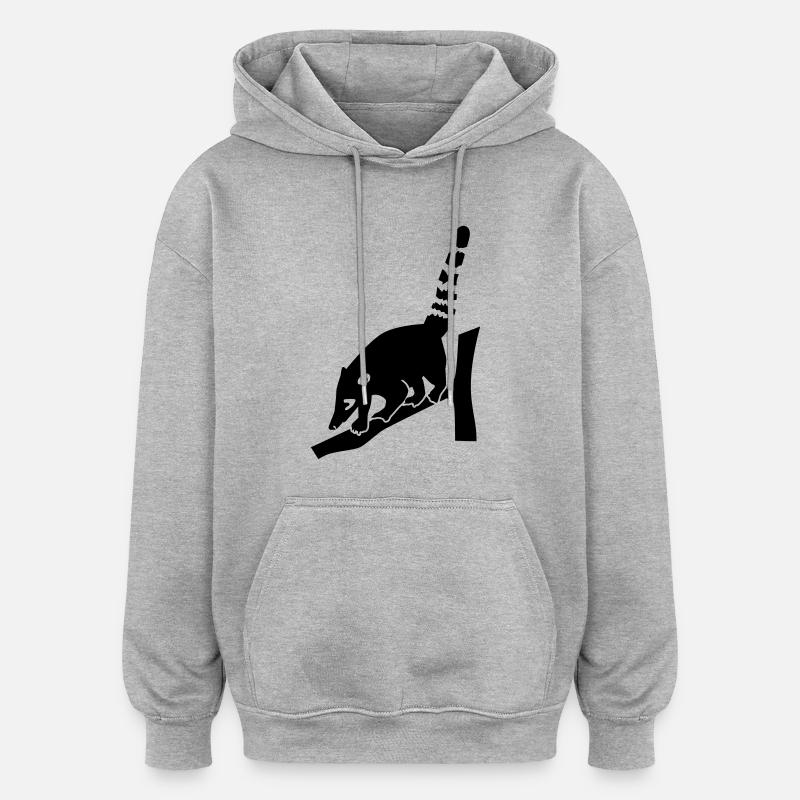 Coati - Sweat à capuche oversize unisexe - gris chiné