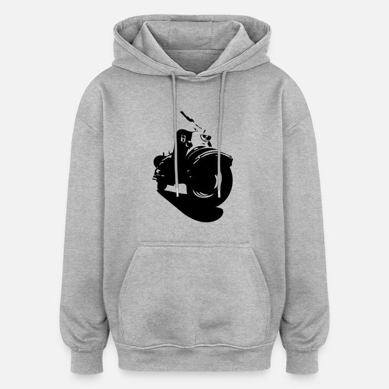 IWL Berlin Roller, Oldtimer - Oversized Unisex Hoodie - Grau meliert