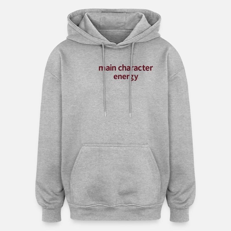 Déclaration disant brodé - Sweat à capuche oversize unisexe - gris chiné