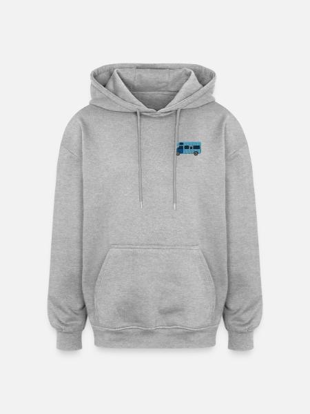 Camper embroidered - Oversized Unisex Hoodie - heather grey