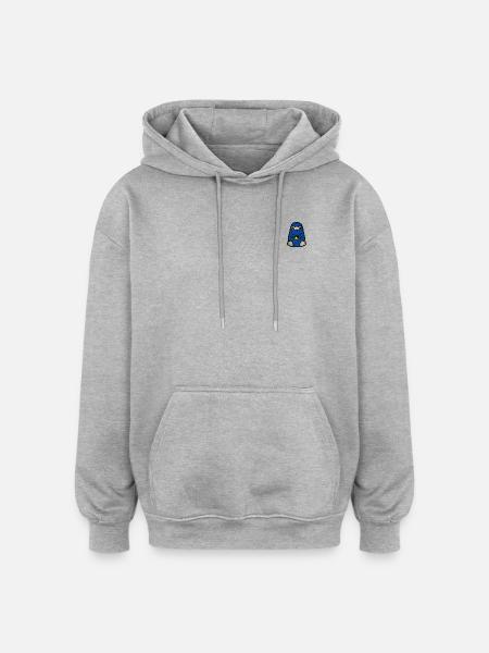 Fantastic Beasts Niffler Embroidery Design - Oversized Unisex Hoodie - heather grey
