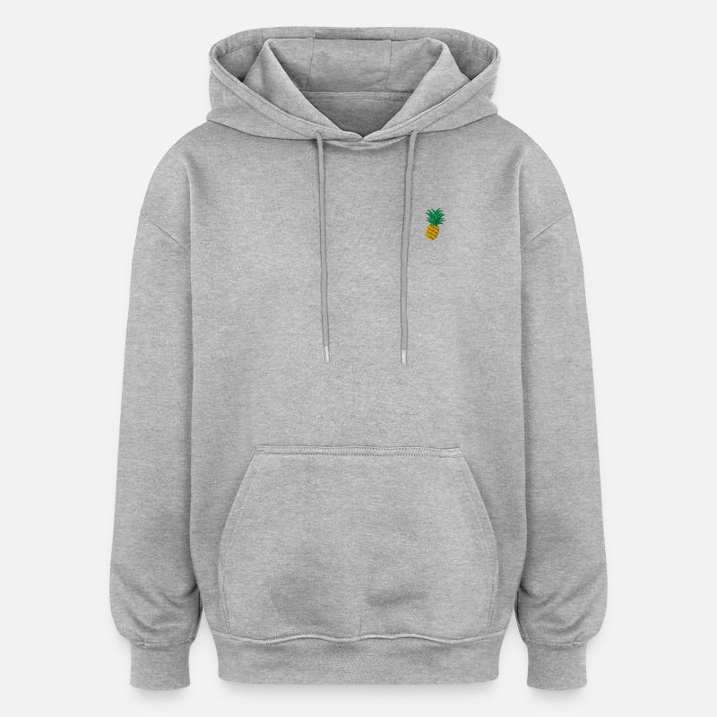Ananas - Oversized Unisex Hoodie - Grau meliert