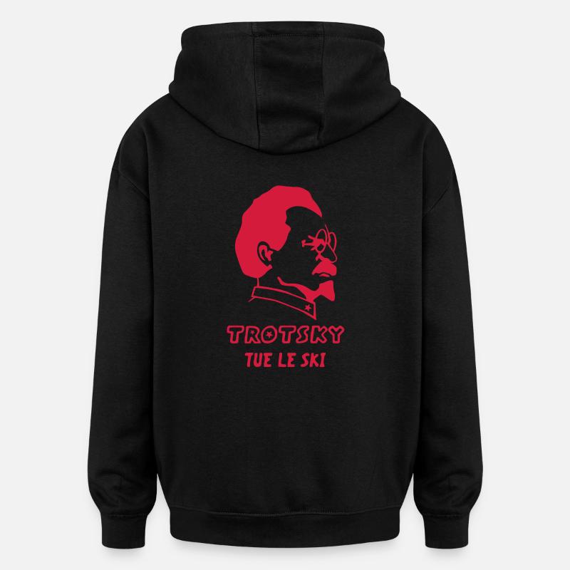 Trotsky - Sweat à capuche oversize unisexe - noir