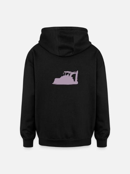Grävmaskinsförare och anläggningsmaskinist Silhouette – - Oversized luvtröja unisex - svart