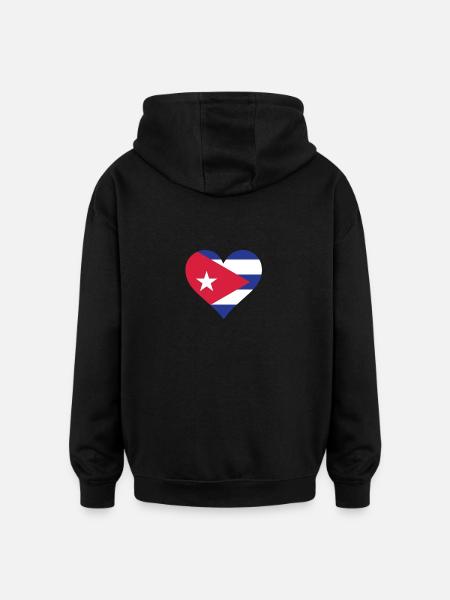 A heart for Cuba - Oversized Unisex Hoodie - black