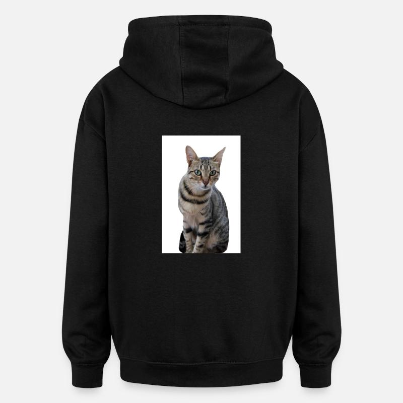 Cat Cat Black Kitten - Oversized Unisex Hoodie - black