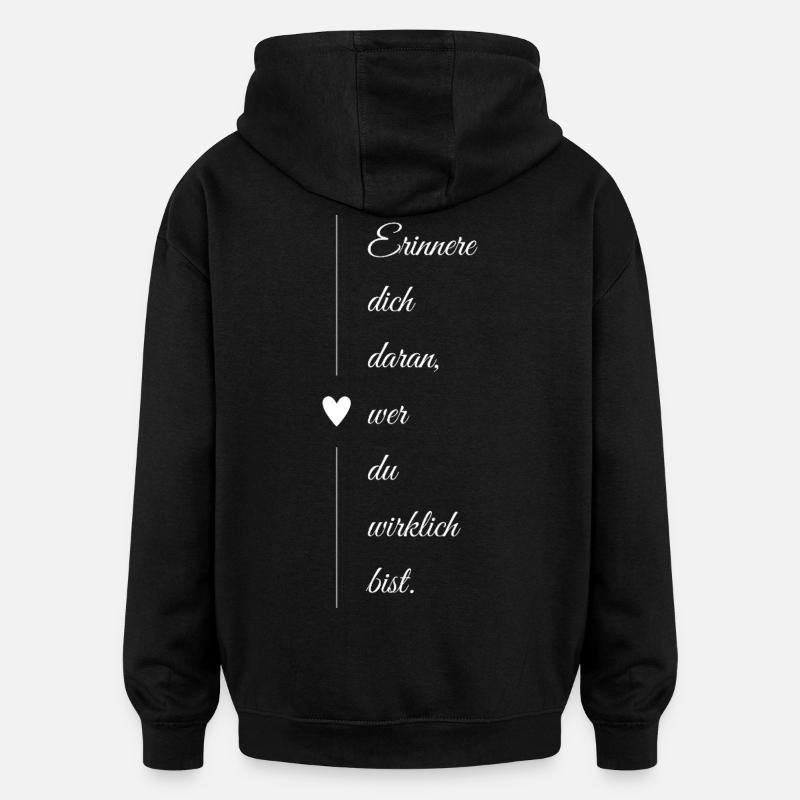 Qui êtes-vous ? - Sweat à capuche oversize unisexe - noir
