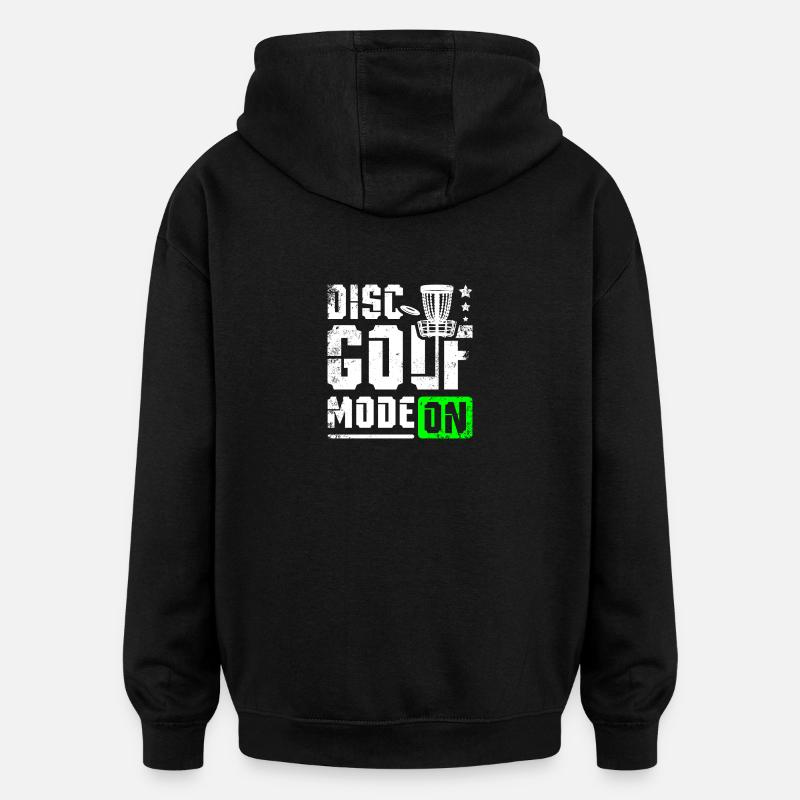 Disques golf mode sur - Sweat à capuche oversize unisexe - noir