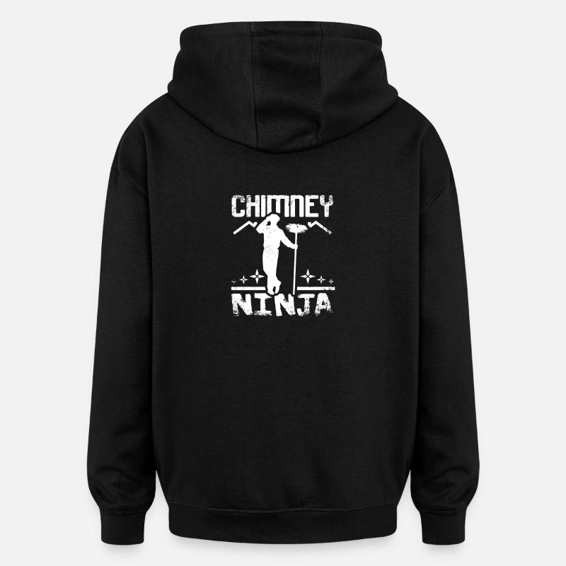 Ramoneur ninja - Sweat à capuche oversize unisexe - noir