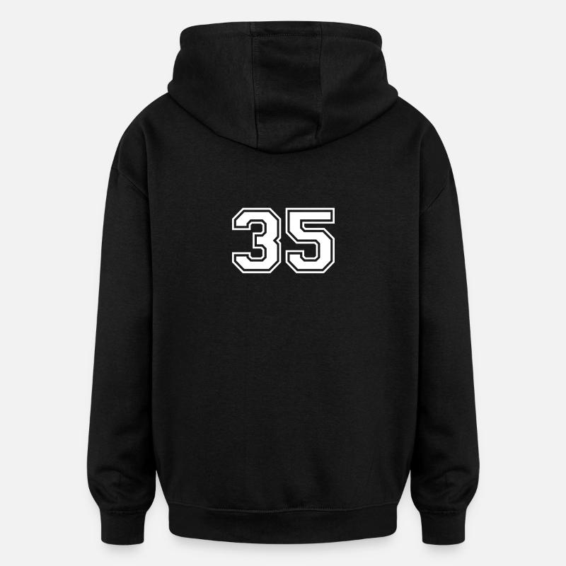 35 - Oversized Unisex Hoodie - Schwarz
