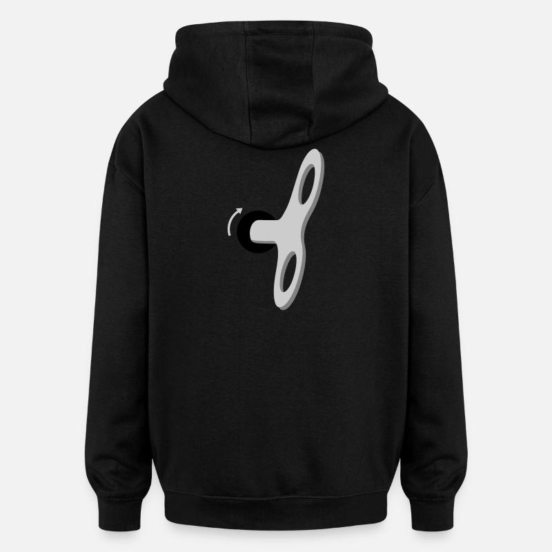 L'Humain est une machine - Sweat à capuche oversize unisexe - noir