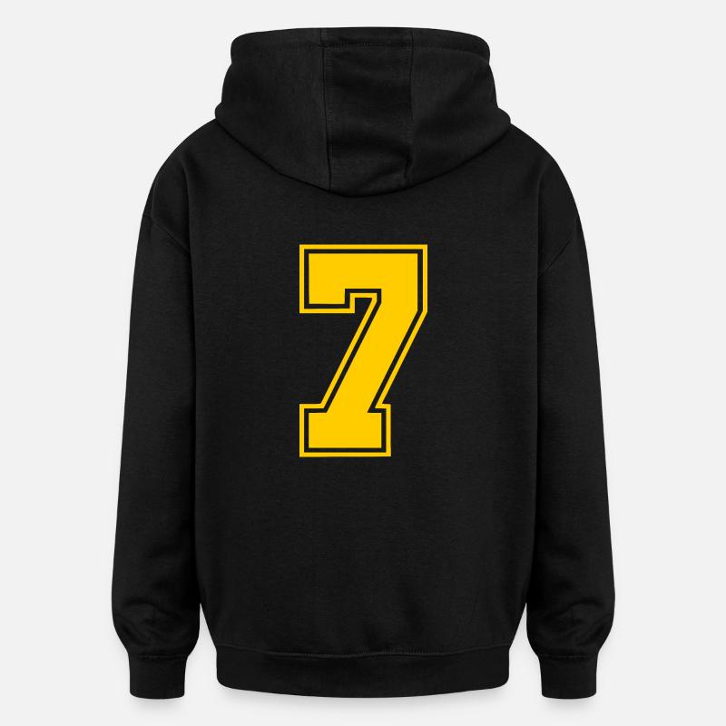 7 - Sweat à capuche oversize unisexe - noir