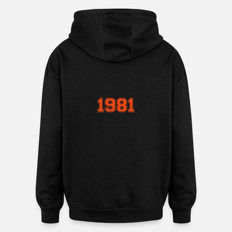 1981 - Sweat à capuche oversize unisexe - noir