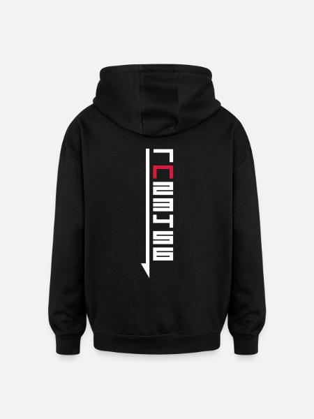 Motorcycle circuit - 1N23456 - Oversized Unisex Hoodie - black