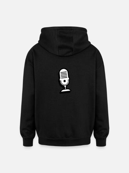 Microphone icon - Oversized Unisex Hoodie - black