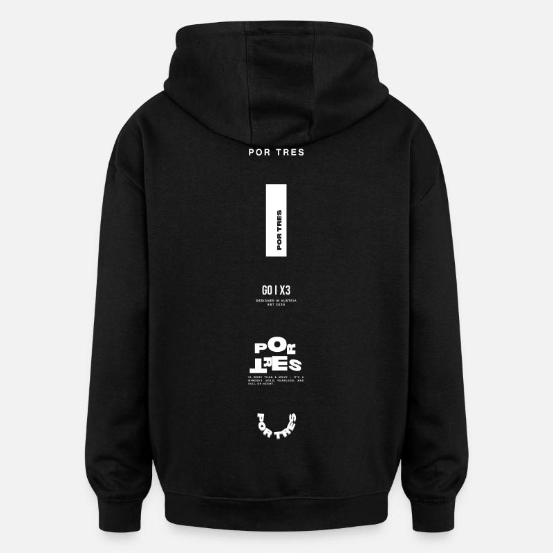 Bakhånden - Oversized unisex-hettegenser - svart