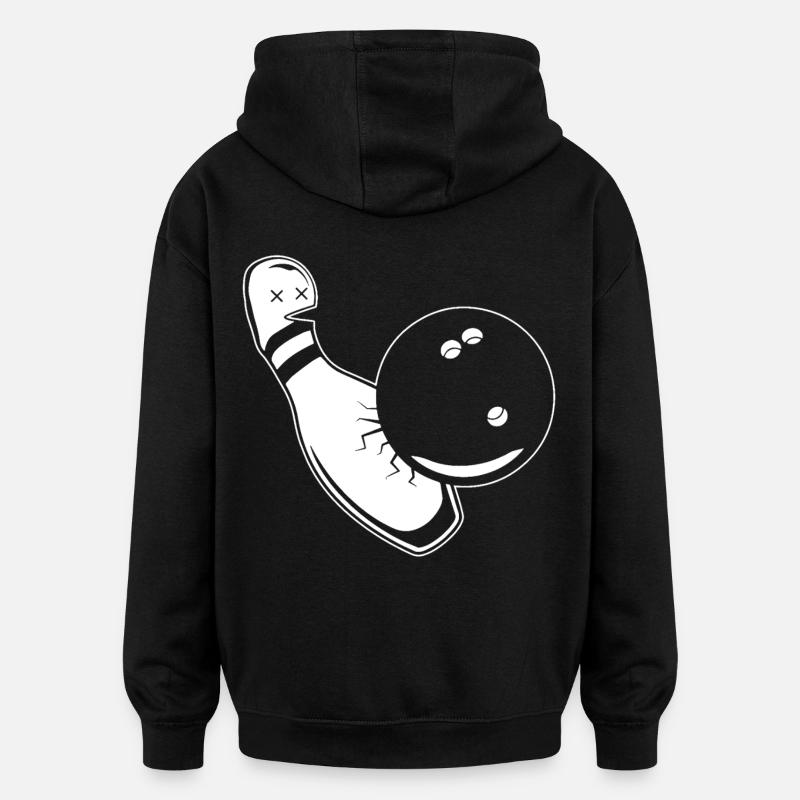 I Love Playing Bowling - Oversized Unisex Hoodie - black