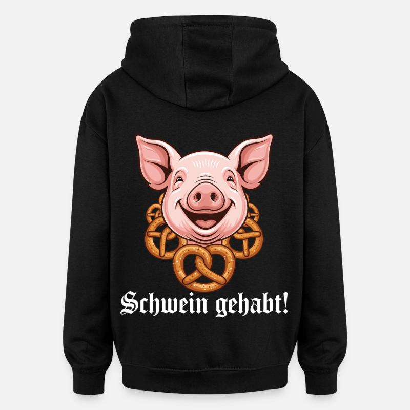 Pig had ! - Oversized Unisex Hoodie - black