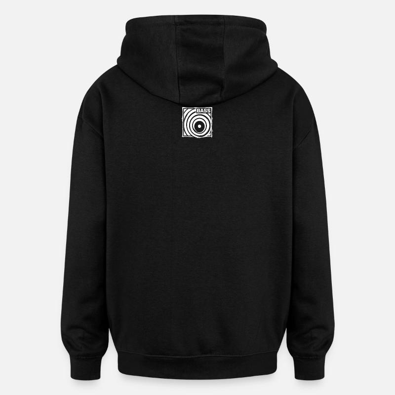 Circle Bass Logo - Sweat à capuche oversize unisexe - noir