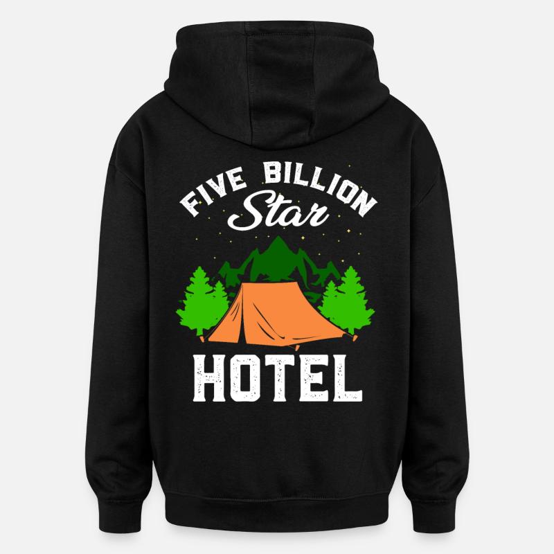 Camping Campen Zelten Geschenk - Oversized Unisex Hoodie - Schwarz