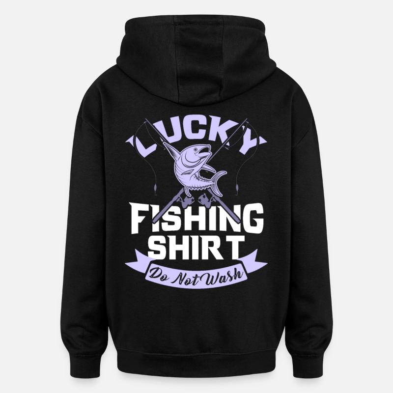 pêche - Sweat à capuche oversize unisexe - noir