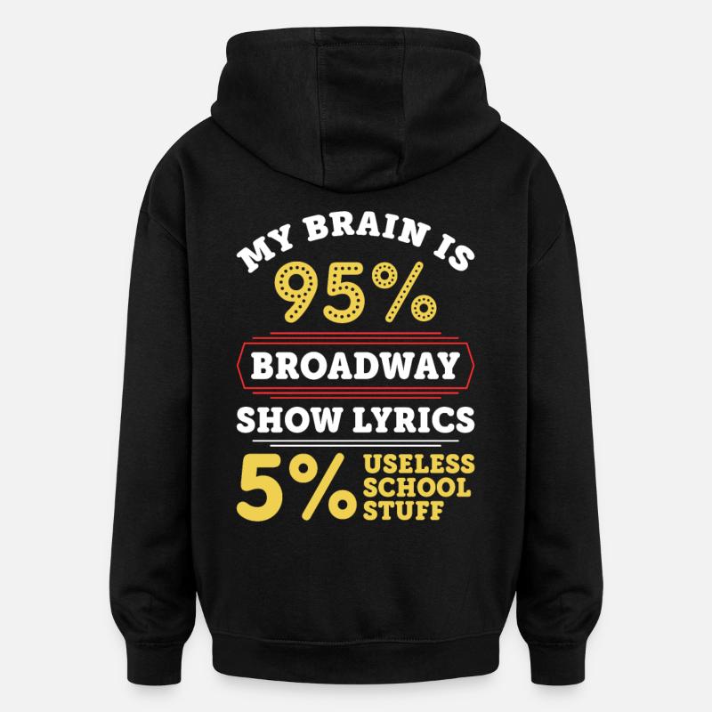 théâtre - Sweat à capuche oversize unisexe - noir