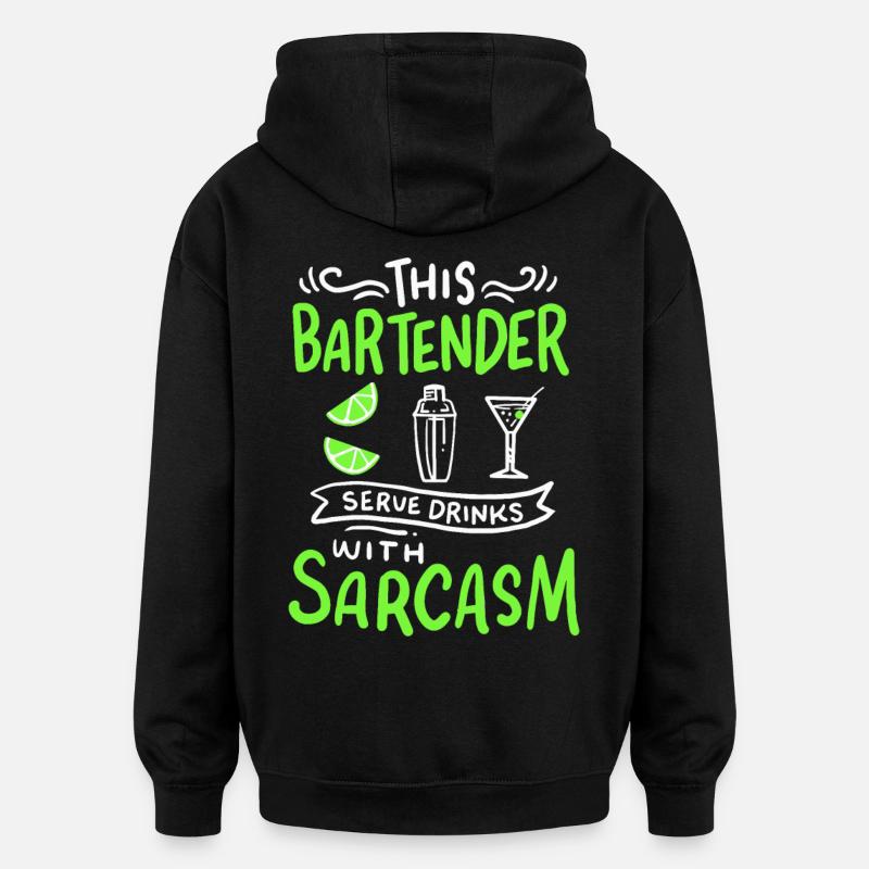 Bartender Funny Bartender - Oversized Unisex Hoodie - black