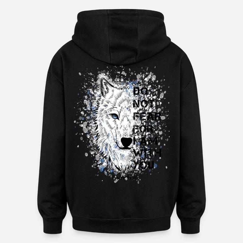 Religious quotation Bible verse - Oversized Unisex Hoodie - black