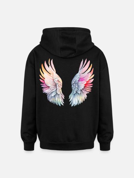 Angel s wings - Oversized Unisex Hoodie - black