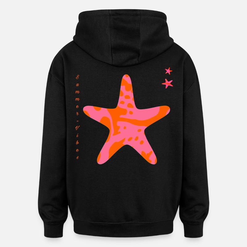Be nature - Sweat à capuche oversize unisexe - noir