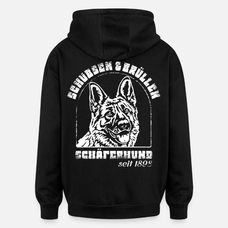 Schubsen und Brüllen Schäferhund - Oversized Unisex Hoodie - Schwarz