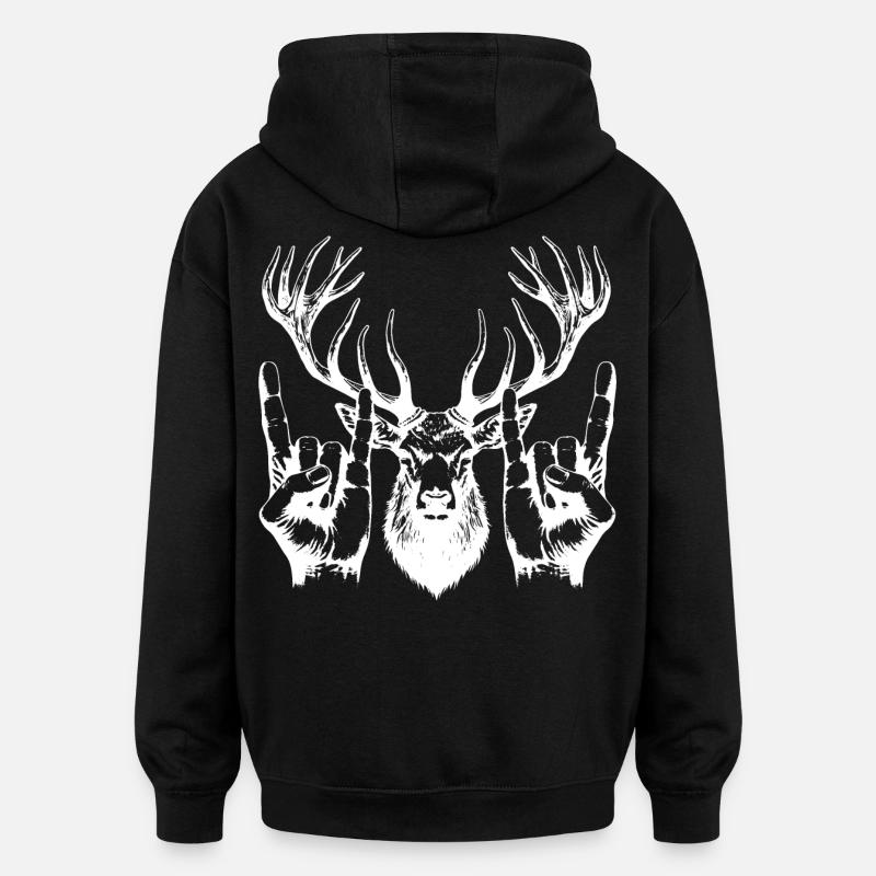 tête en métal fourche signe Cool - Sweat à capuche oversize unisexe - noir