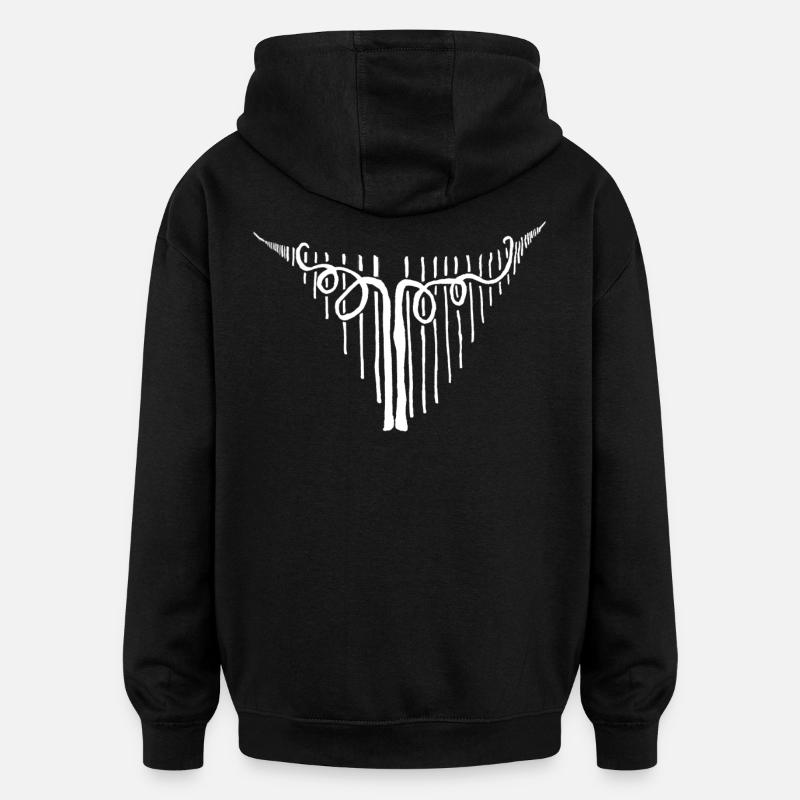 Einzel Stock Winzer - Oversized Unisex Hoodie - Schwarz