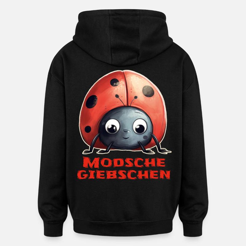 Modschegiebchen Marienkäfer - Oversized Unisex Hoodie - Schwarz