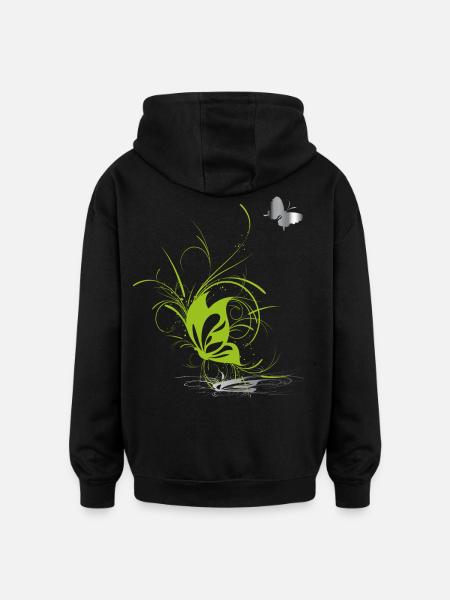 Butterfly Butterfly Spring - Oversized Unisex Hoodie - black