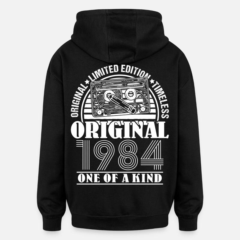 40e anniversaire - Sweat à capuche oversize unisexe - noir