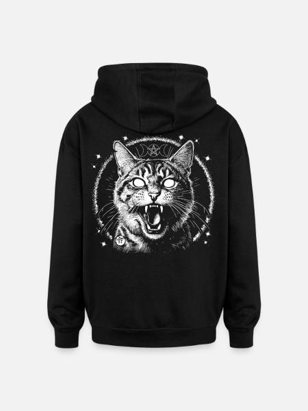 Bewitched Tabby - Oversized Unisex Hoodie - Schwarz