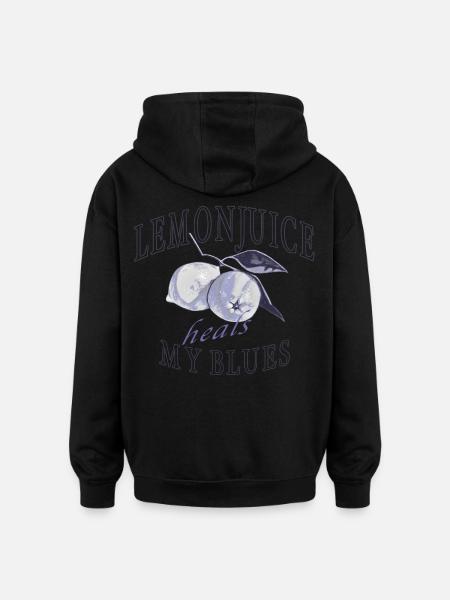 Zitronen Heilen Blues Graphic - Oversized Unisex Hoodie - Schwarz