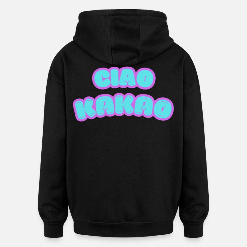 Freches Graffiti-Design mit Pastellfarben - Oversized Unisex Hoodie - Schwarz