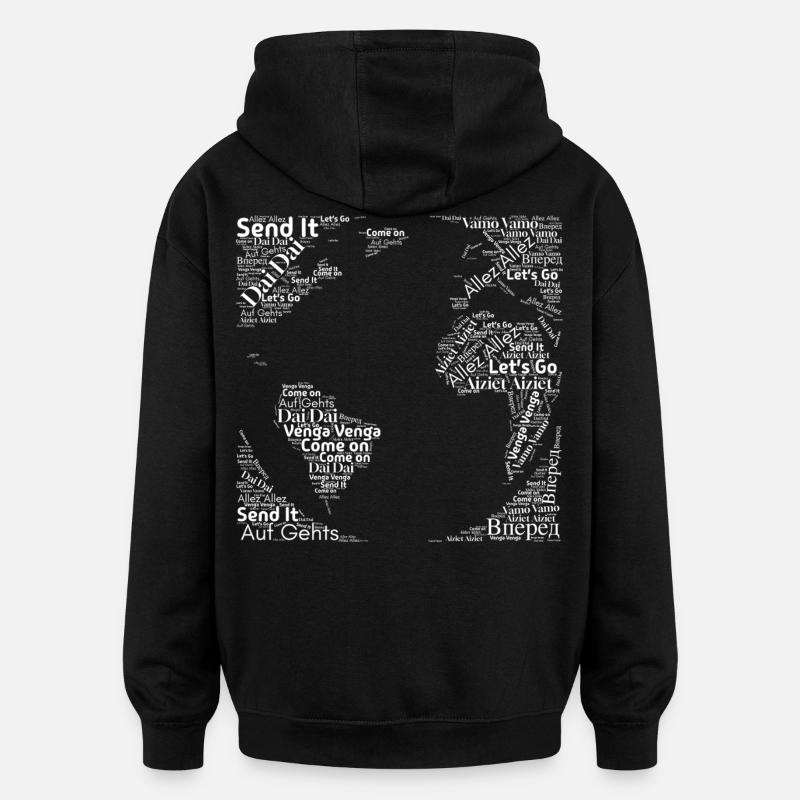 We Cheer For You - White - Oversized Unisex Hoodie - Schwarz