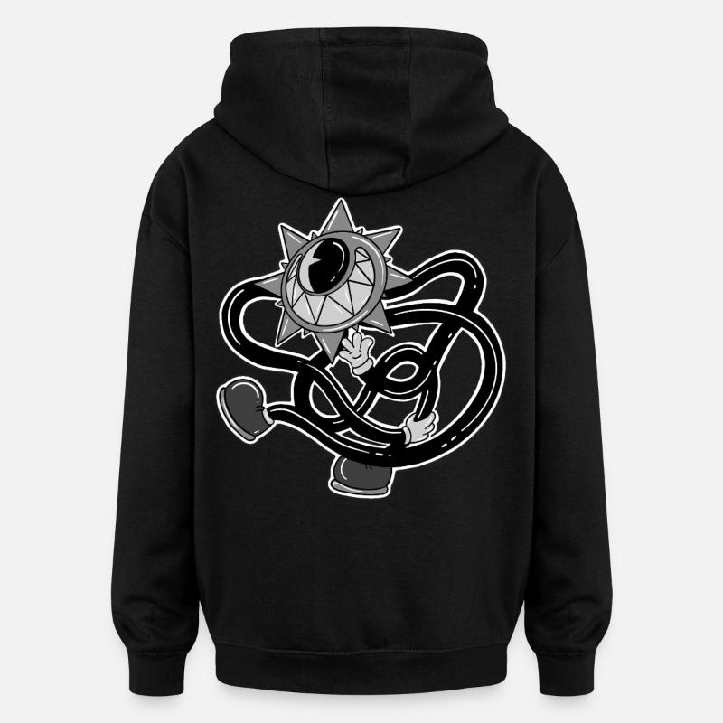 Soos le soleil - Sweat à capuche oversize unisexe - noir
