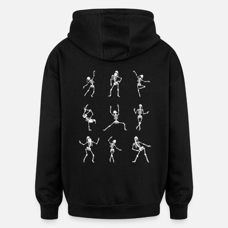 Silhouettes de danse dynamiques - Sweat à capuche oversize unisexe - noir
