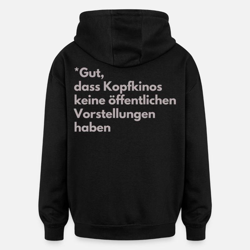 Cinémas psychiatriques sans projections publiques - Sweat à capuche oversize unisexe - noir