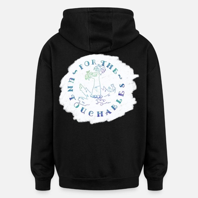 LES SHARKYS OLDHOUSE INTOUCHABLES - Sweat à capuche oversize unisexe - noir