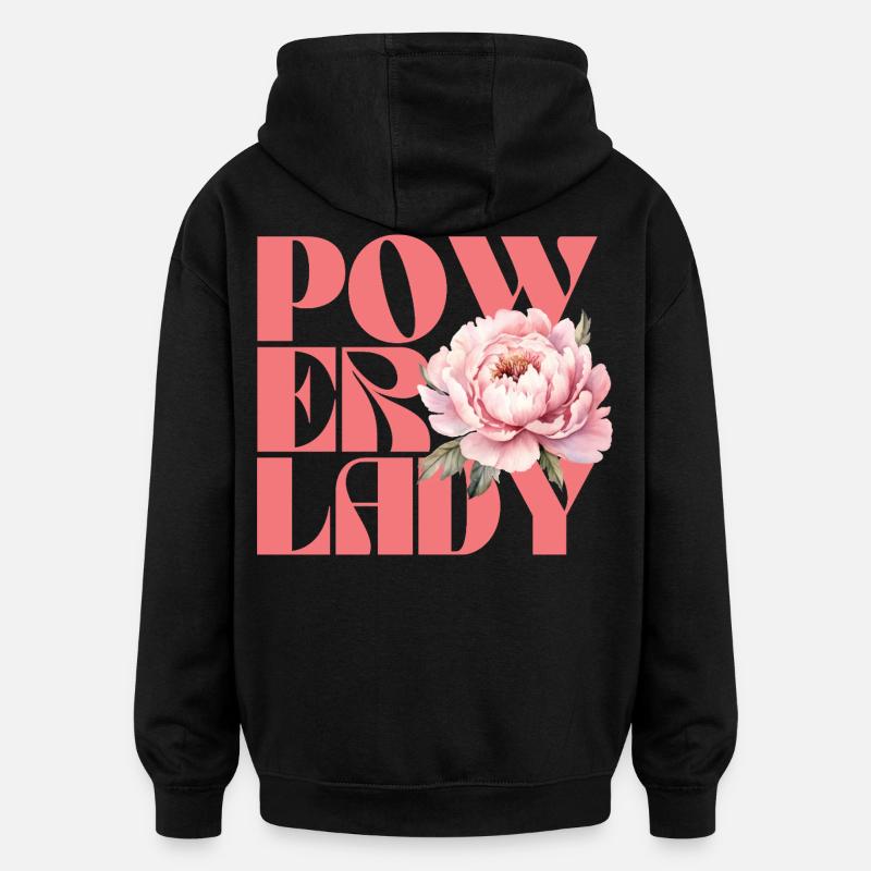 Dame de pouvoir - Sweat à capuche oversize unisexe - noir