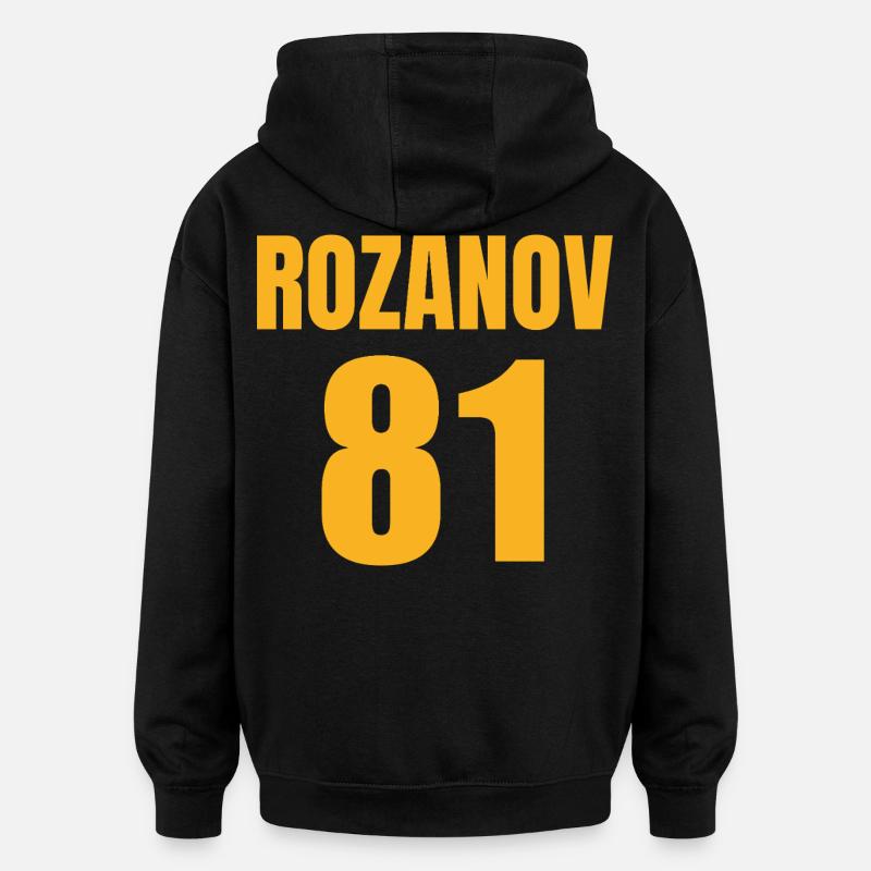 Rozanov - Sweat à capuche oversize unisexe - noir